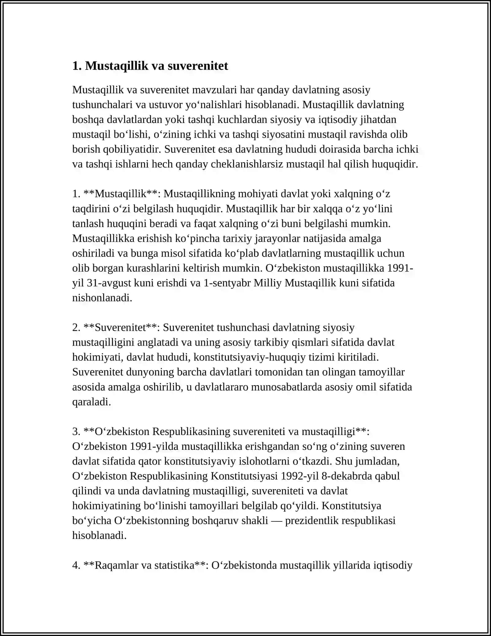 O'ZBEKISTONNING O'ZIGA XOS TARAQQIYOT YO'LINI TANLASH ZARURIYATI 4