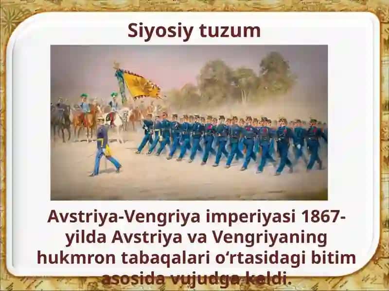 XIX asr oxiri-XX asr boshlarida Avstriya-Vengriya imperiyasi 4