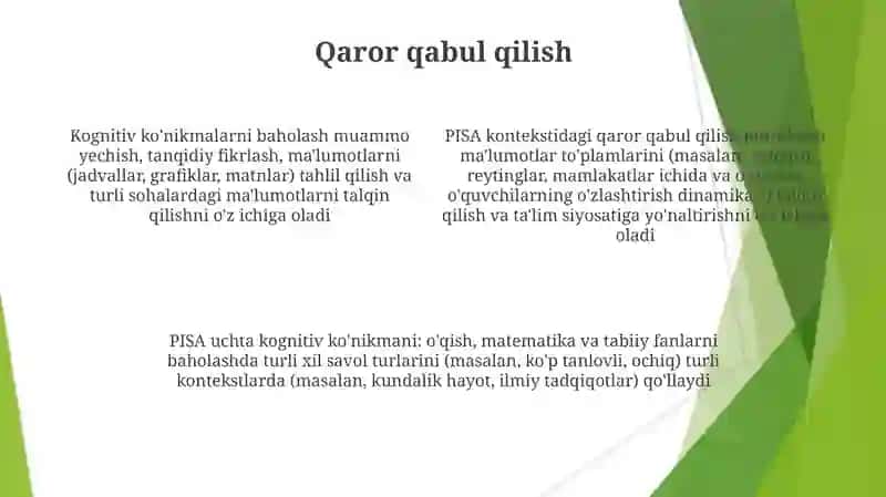 PISA Xalqaro baholash dasturi 4