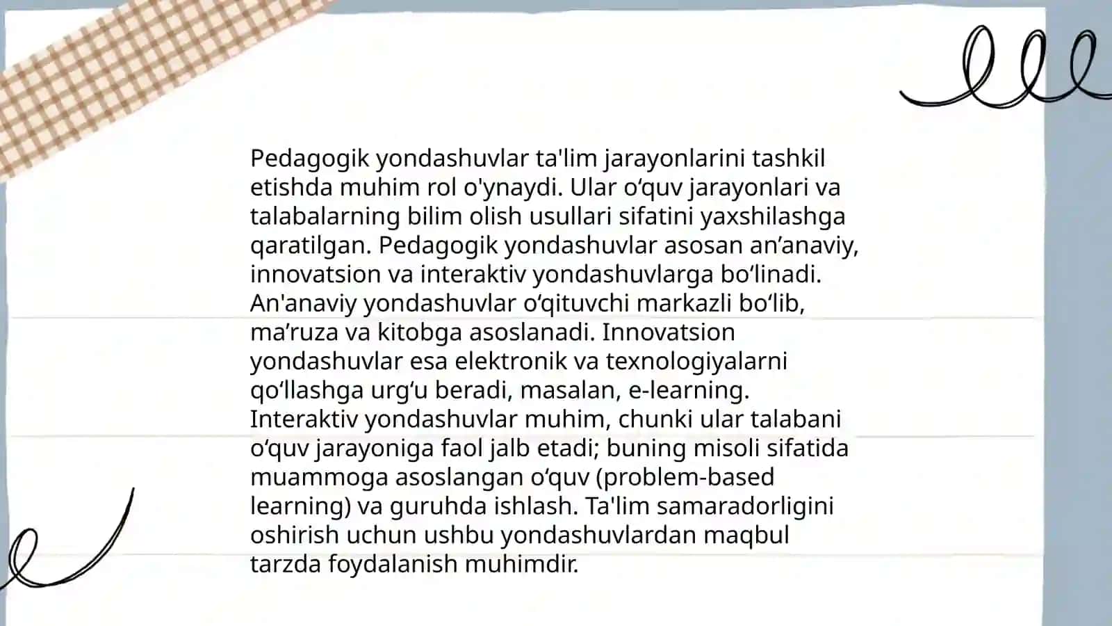 Tarbiya tizimiga pedagogik yondashuv 4
