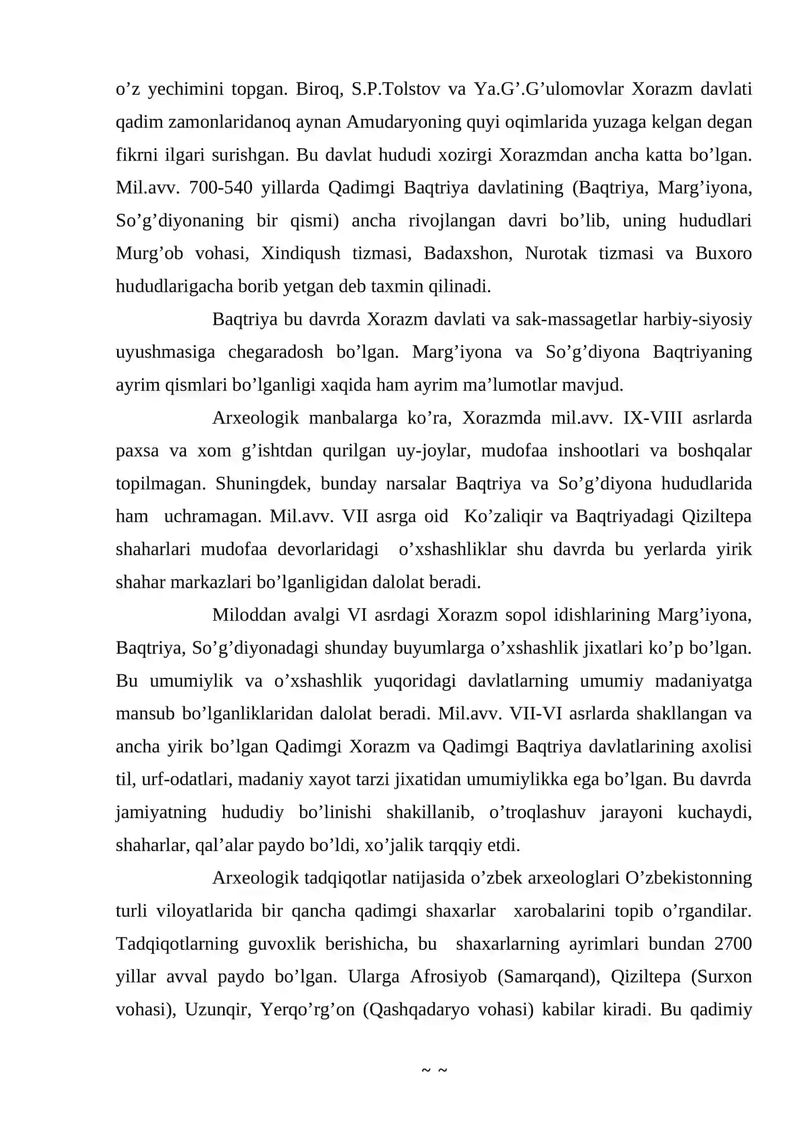 Dastlabki Davlatlar O'ilasi 4