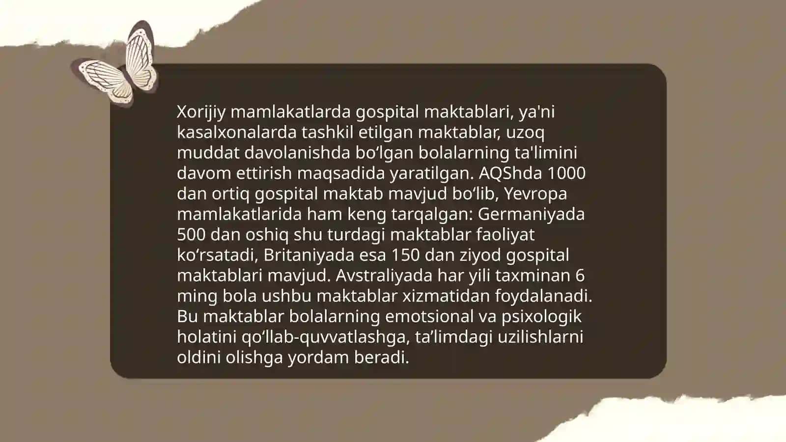 Gospital pedagogika xususiyatlari va an'analari 4