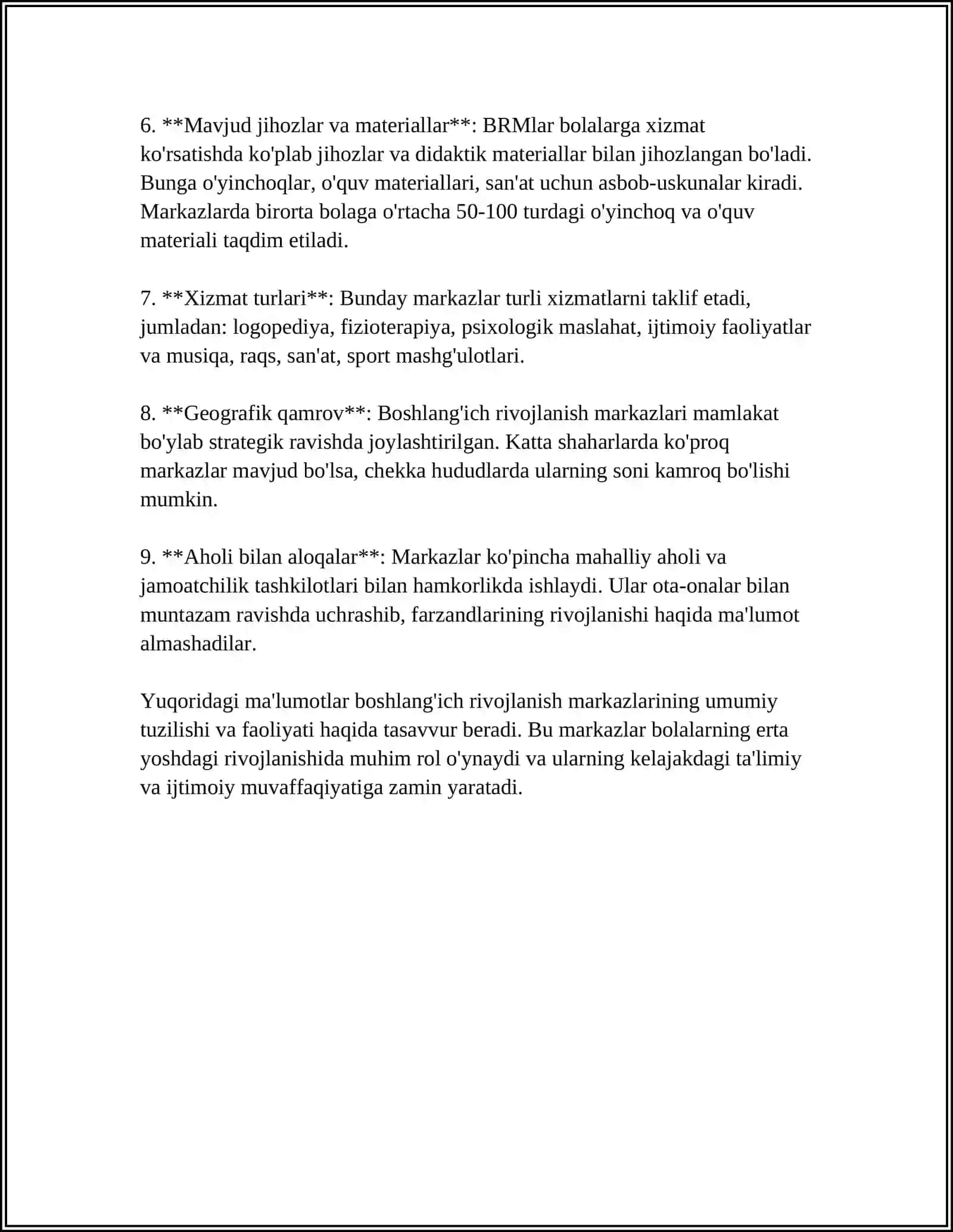 Boshlang'ich rivojlanish markazlari (BRM) 4