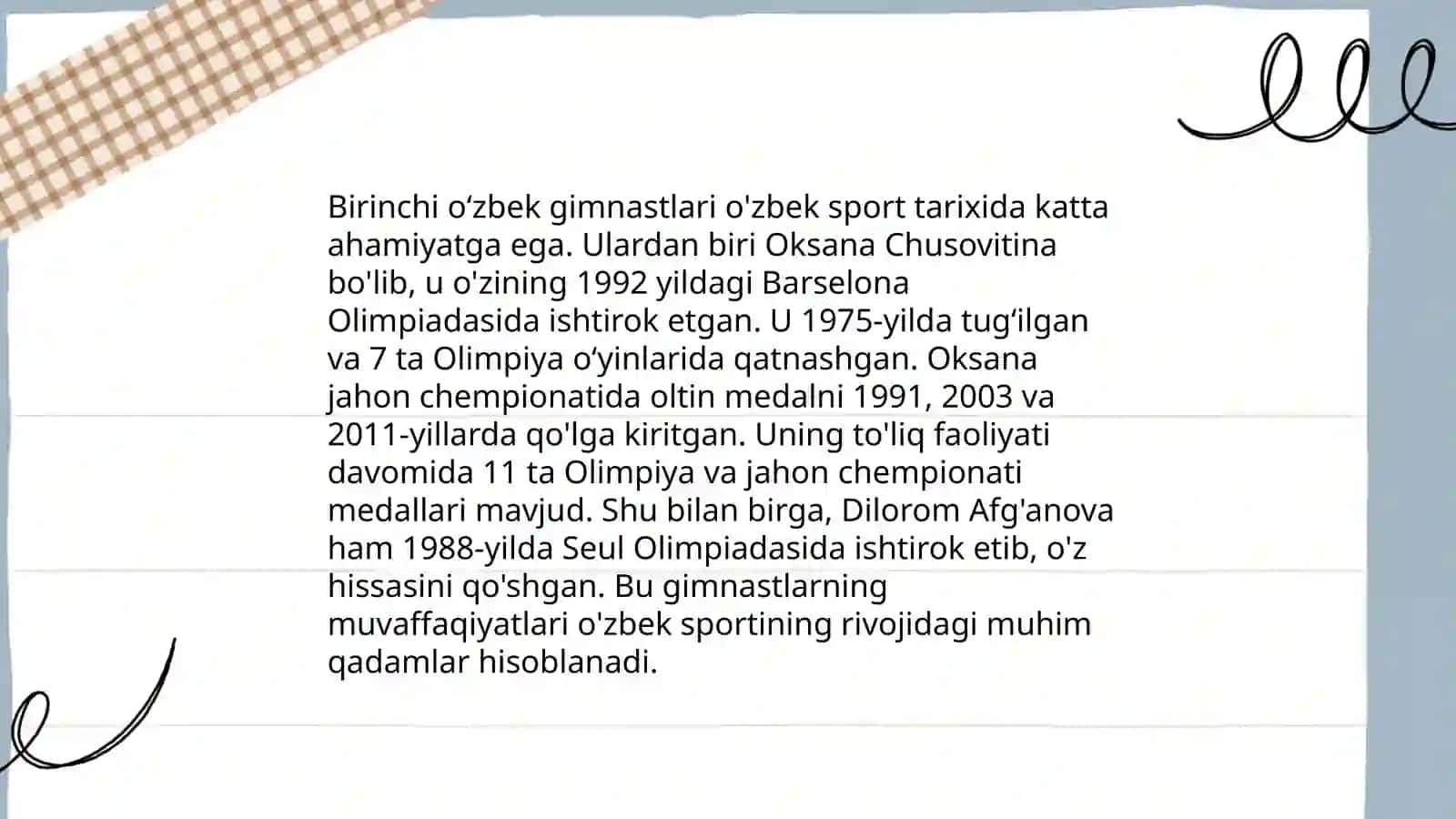 Gimnastikanin' o'zbekistanda rawajlaniw tariyxi 4