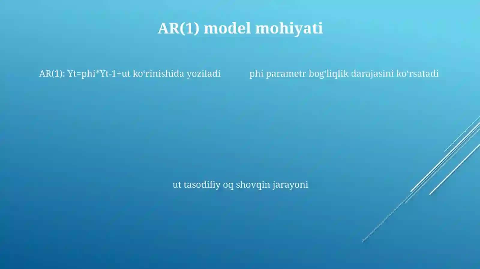 Stasionarlik modeli va AR(1) modeli 4