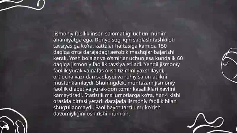 Turmush tarzi va salomatlik 4