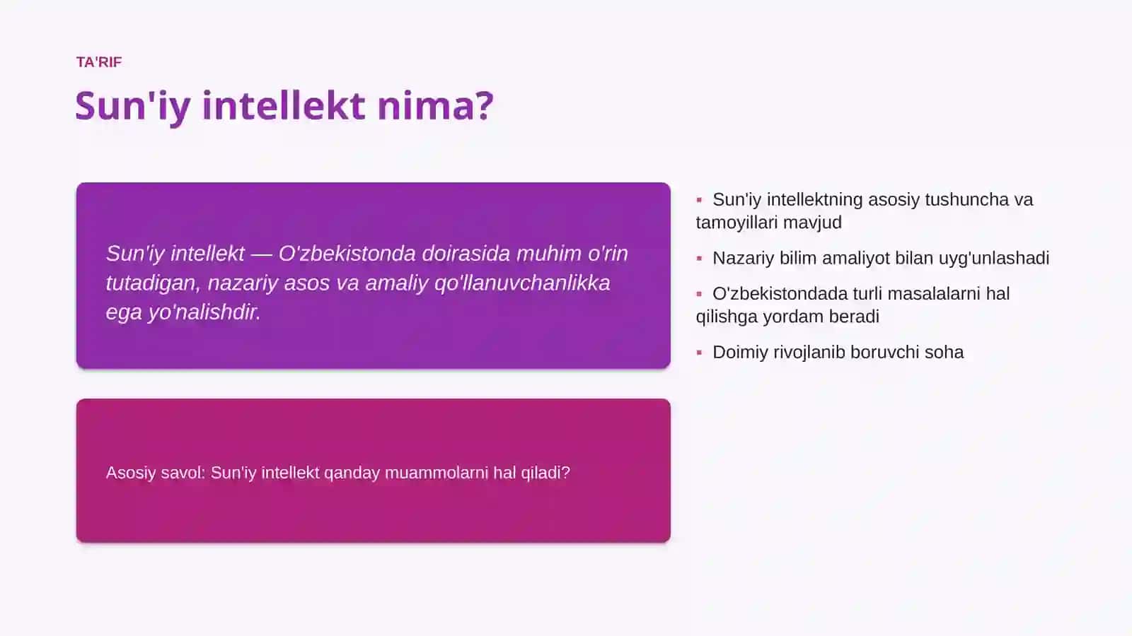 Sun'iy intellekt Asoslari va tushunchasi 4