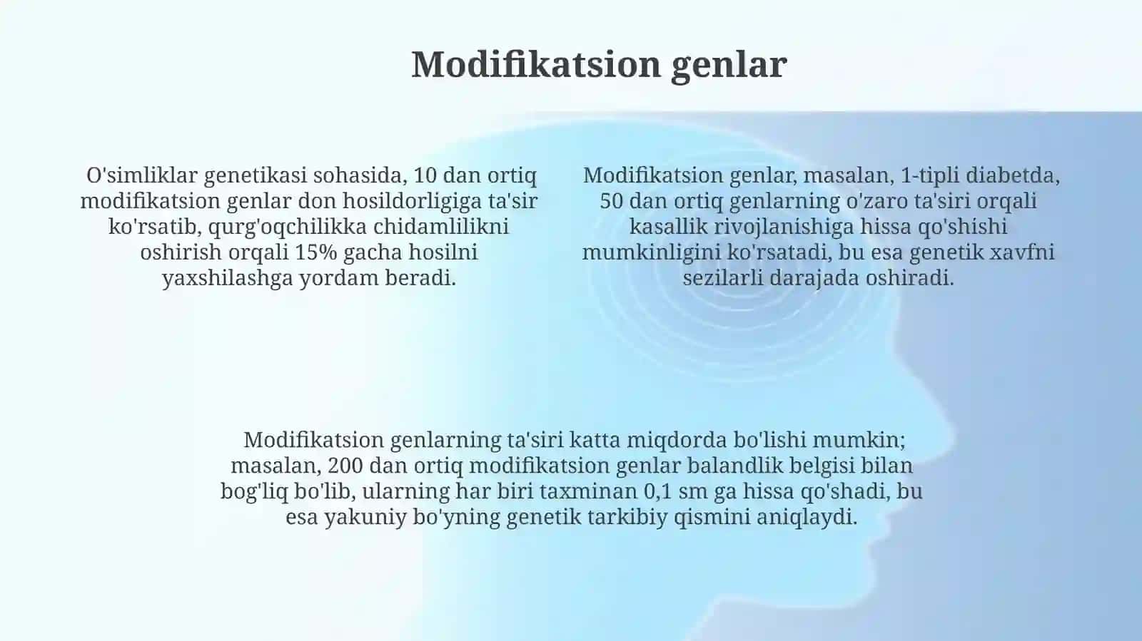 Epistasis va komplementatsiya hodisalari 4