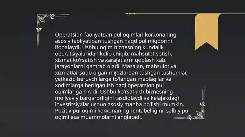 Pul oqimi tahlili 4