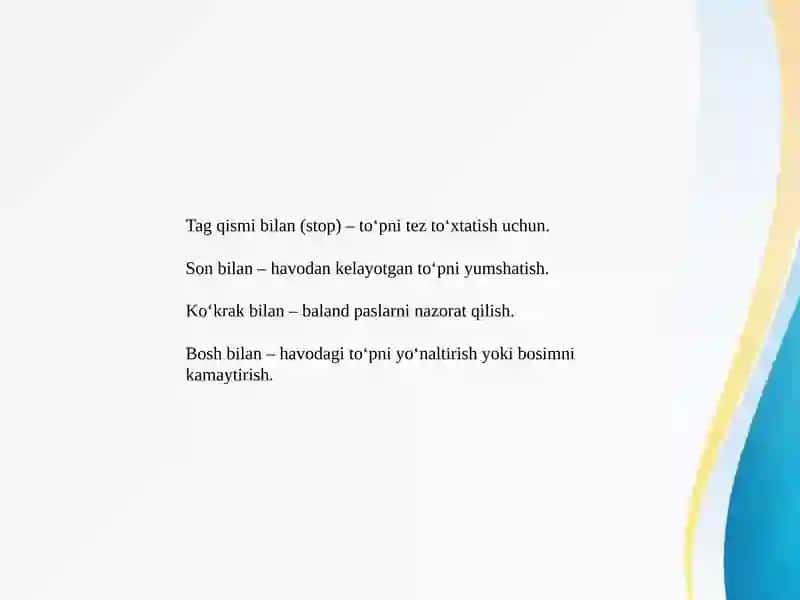 To‘pni boshqarish texnikasi 4