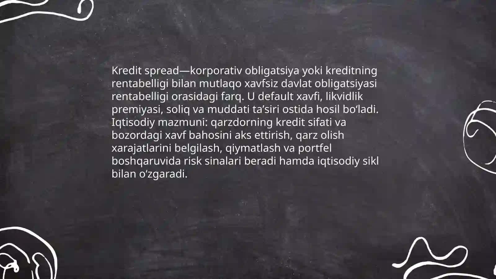 Korporativ kredit risklari va spredlar 4
