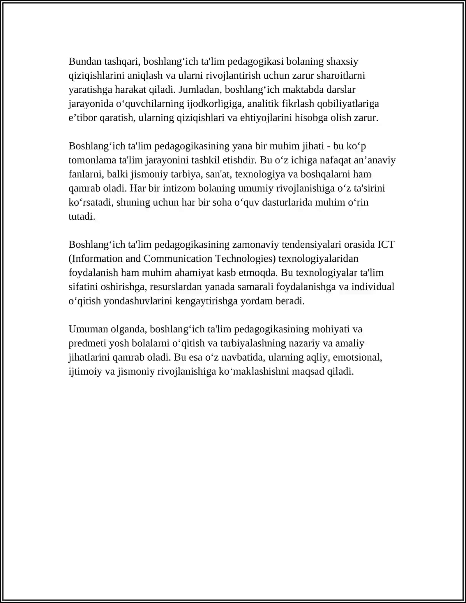 Boshlang'ich Ta'lim Pedagogikasi 4