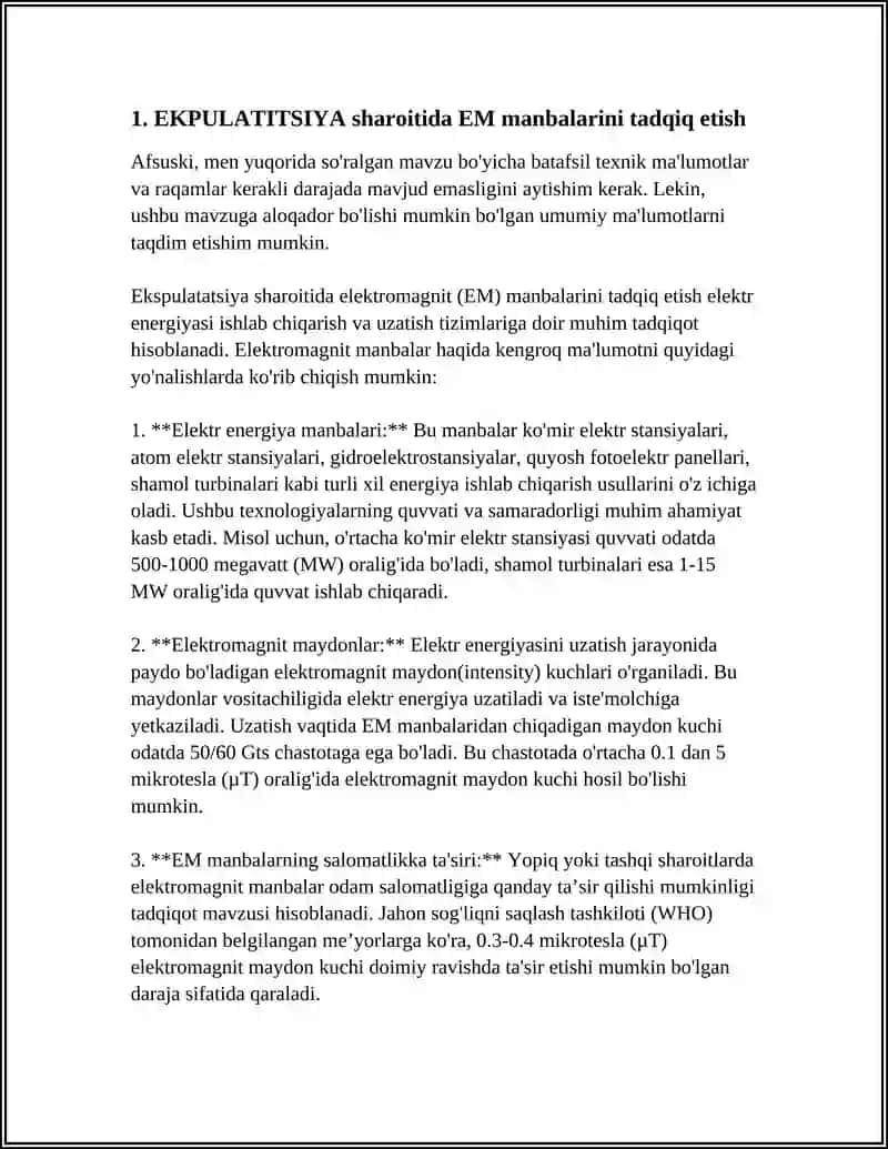 Elektromagnit (EM) manbalarini tadqiq etish 4