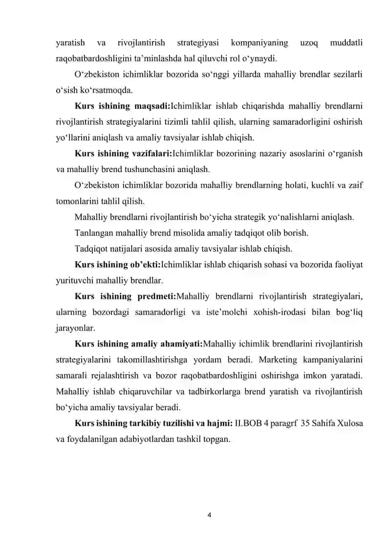 ICHIMLIKLAR ISHLAB CHIQARISHDA MAHALLIY BRENDLARNI RIVOJLANTIRISH STRATEGIYALARI 4