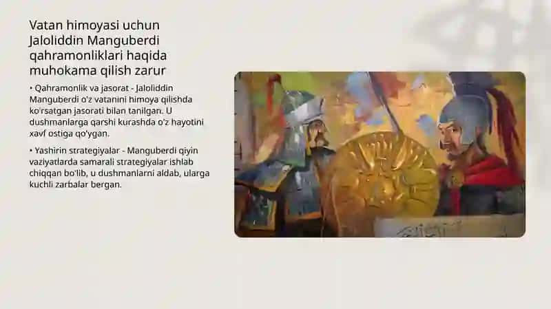 Jaloliddin Manguberdi Vatan himoyachisi 4