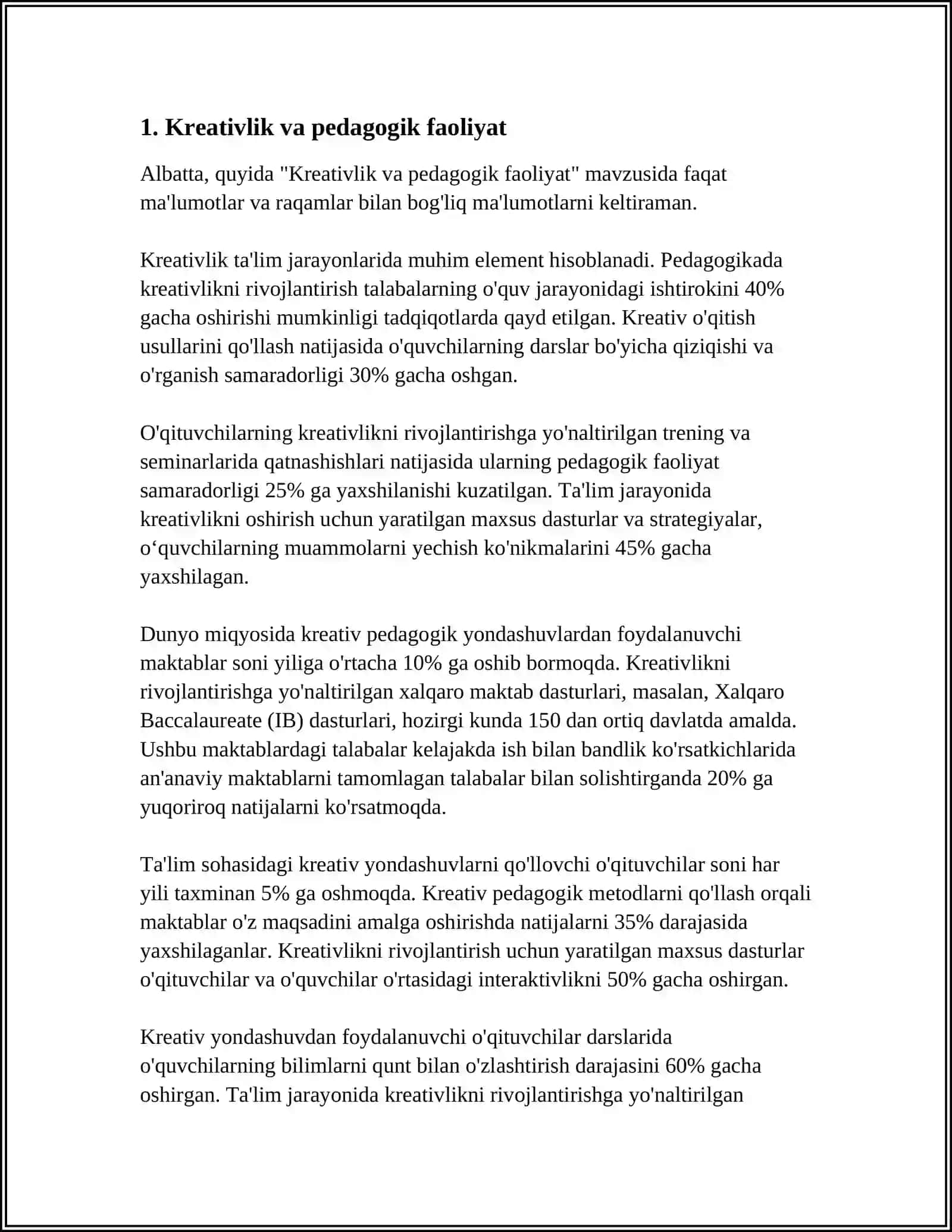 BOʻLAJAK OʻQTUVCHILARNI KREATIV QOBILYATINI RIVOJLANTIRISH 4