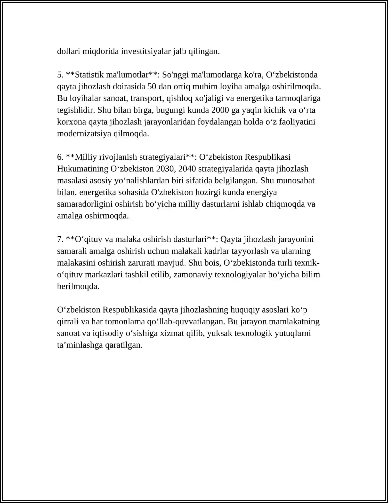 XORIJIY MAMLAKATLARDA AVTOMOTOTRANSPORT VOSITASINI QAYTA JIHOZLASH 4
