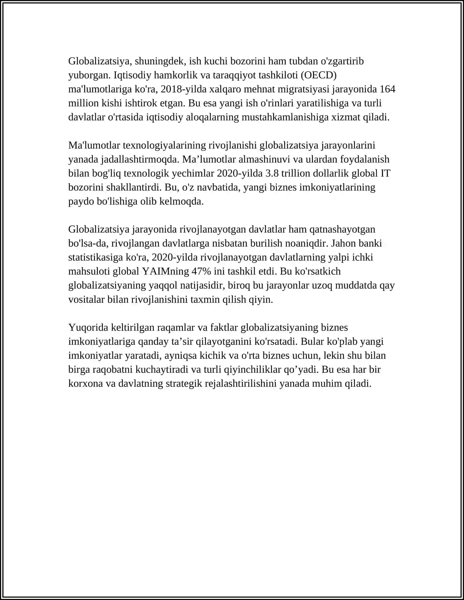 JAHON IQTISODIYOTIDA BIZNES IMKONIYATLAR 4