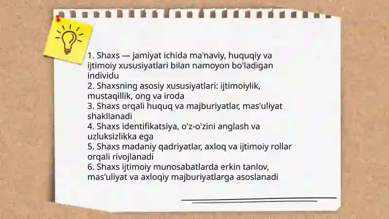 Individ, shaxs, individuallik tushunchalari 4