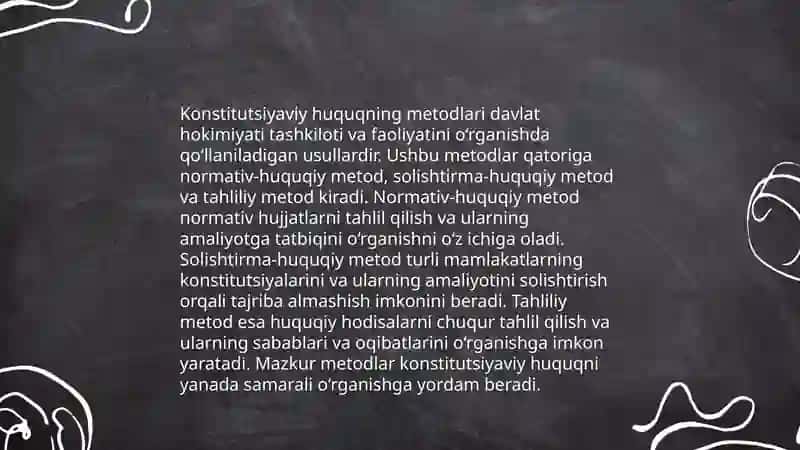 Konstitutsiyaviy huquq fanining predmeti va metodlari 4