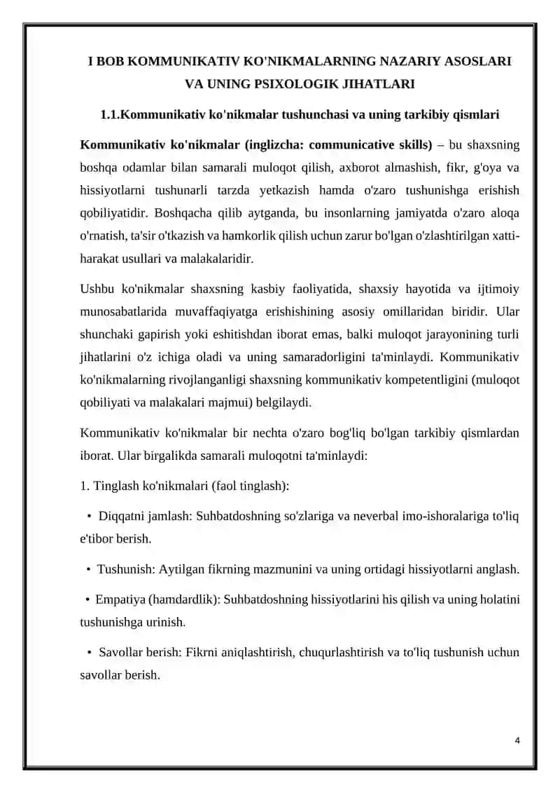 TRENINGDA KOMMUNIKATIV KO'NIKMALARNI TAKOMILLASHTIRISH 4