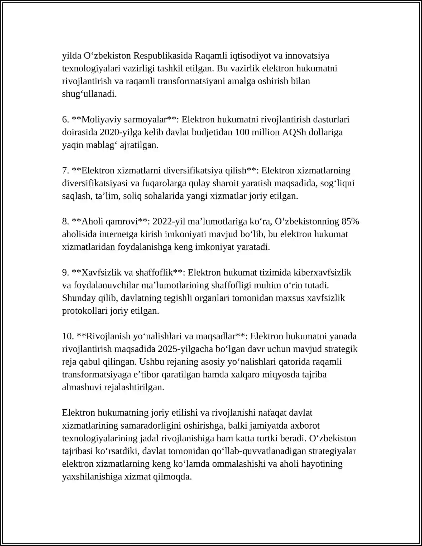 Elektron hukumatni joriy etish strategiyalari 4