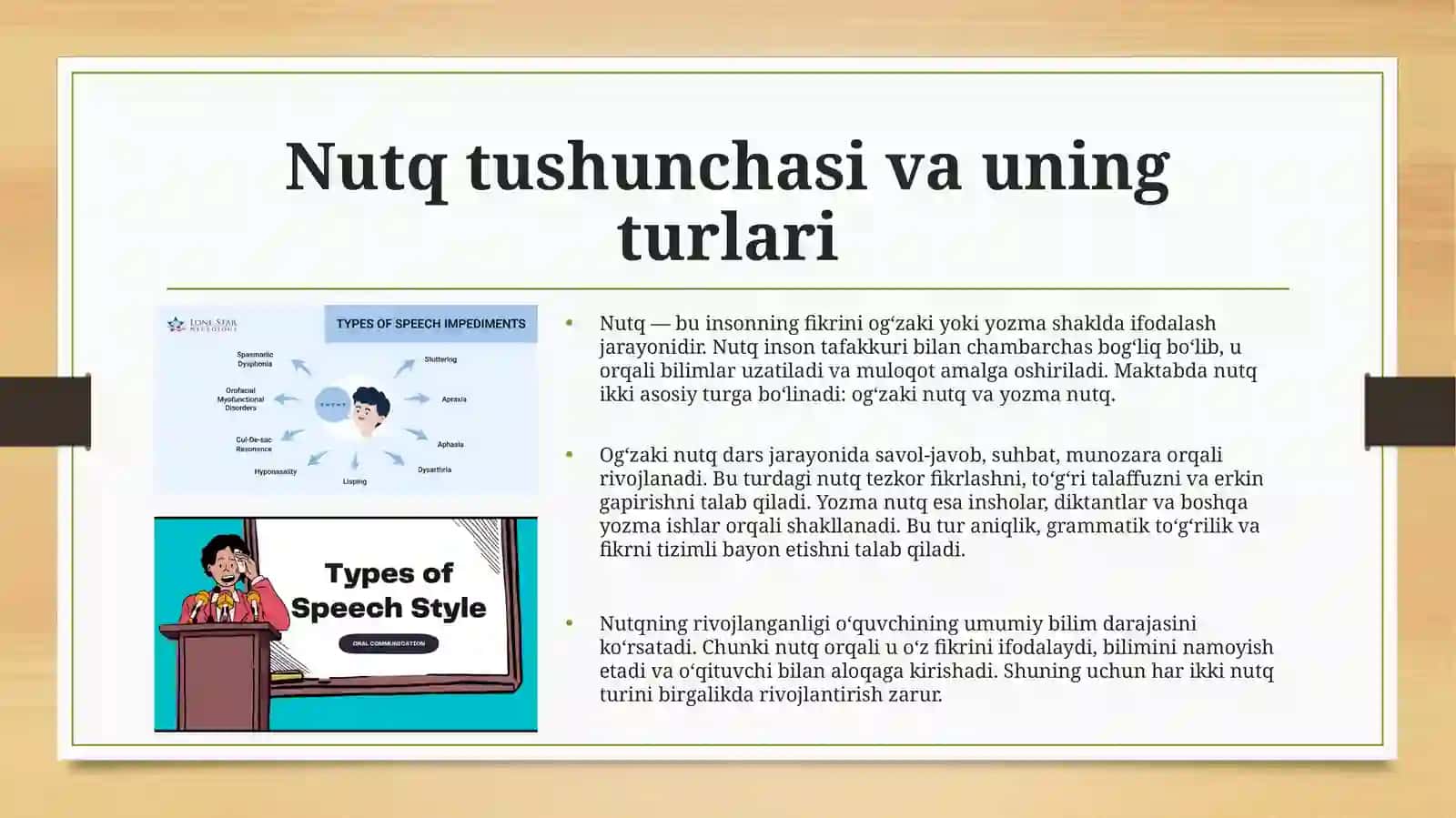 Maktabda oʻquvchilar nutqini oʻstirish, bilimini nazorat qilish metodikasi 4