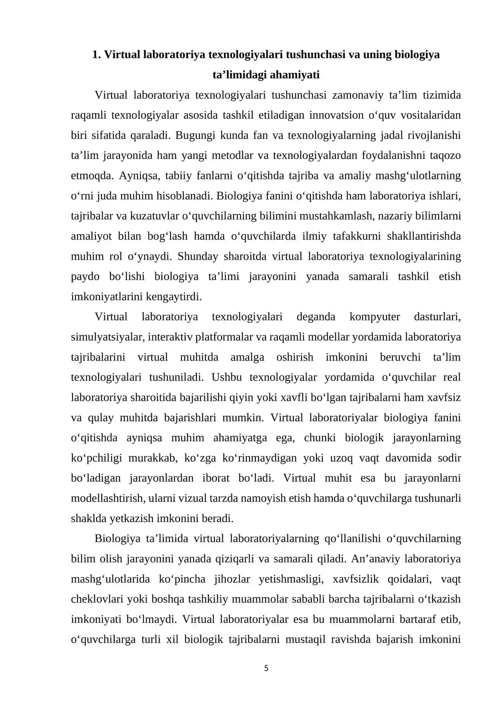 Virtual laboratoriya texnologiyalarining biologiya darslaridagi o‘rni 4