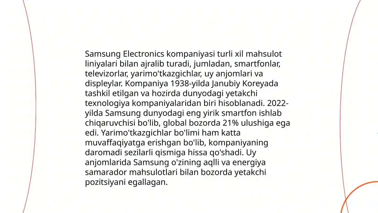 Samsung kompaniyasining diversifikatsiya strategiyasi va 4P marketinf aralashmasi tahlili 4