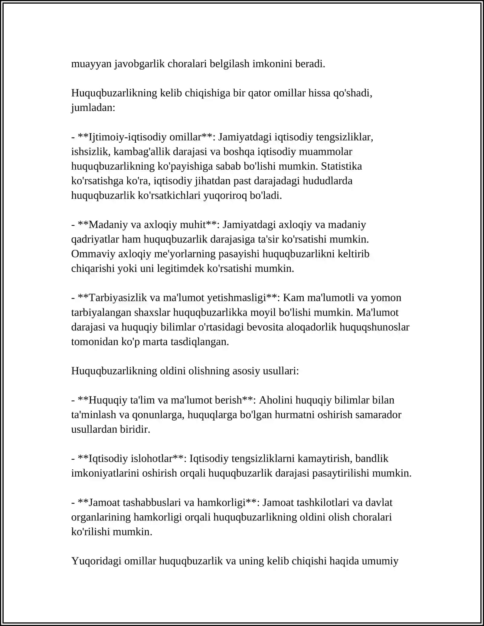 JINOYATNI KVALIFIKATSIYA QILISHDA JINOYAT BELGILARI AHAMIYATI 4