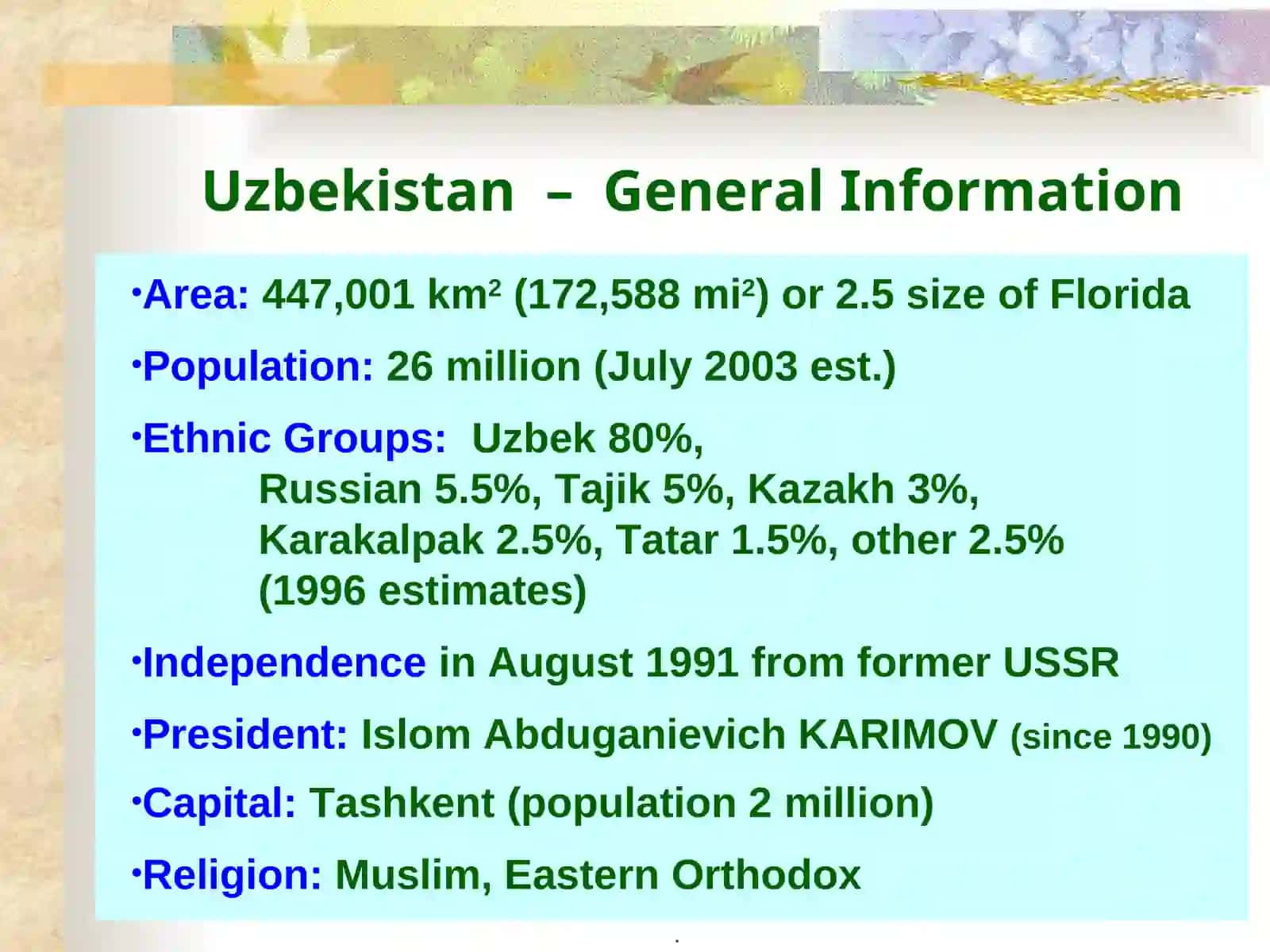 Geography & Administration of Uzbekistan 4