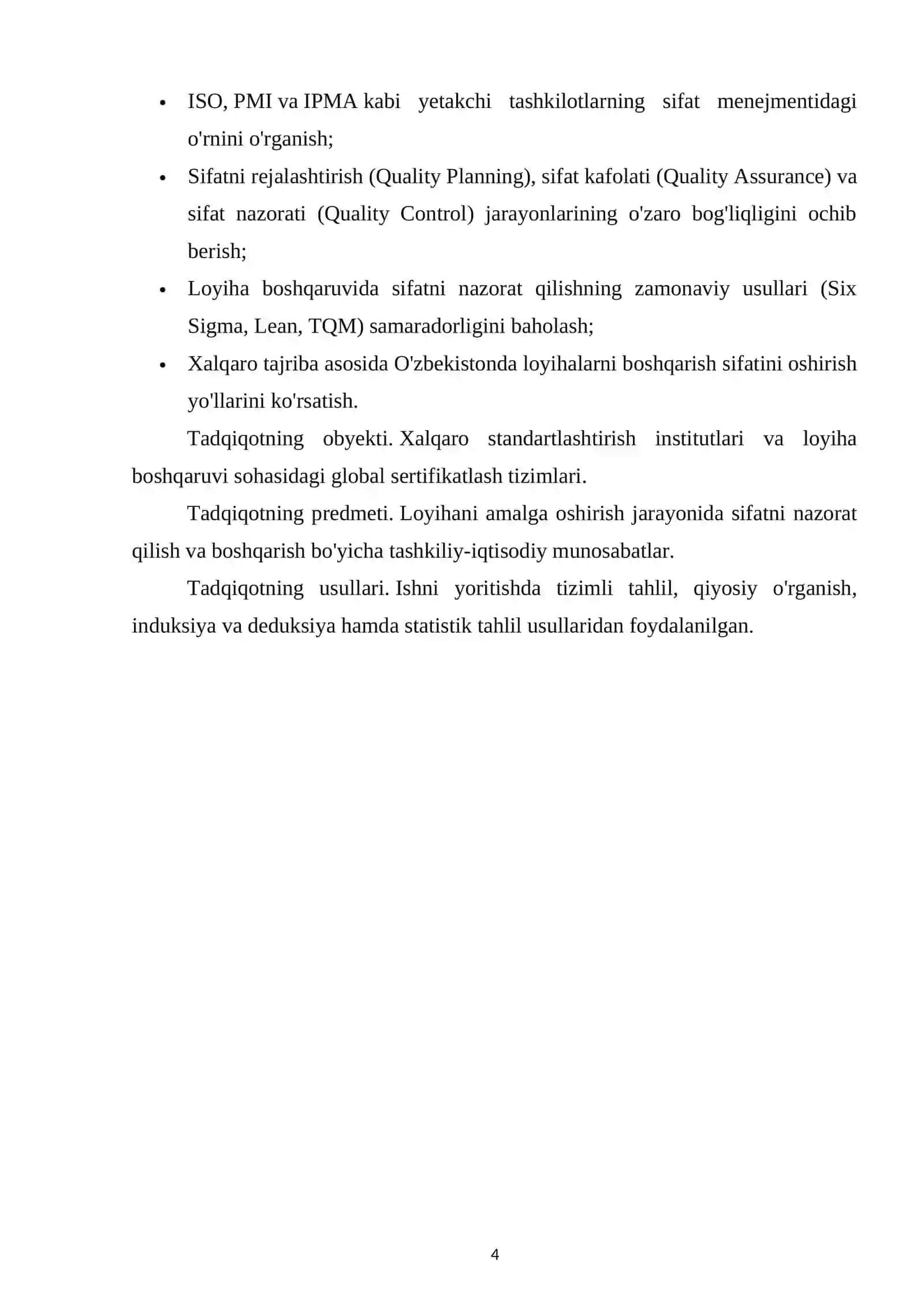 Halqaro Loyiha Sifat Nazarot Qilish Tashkiloti 4