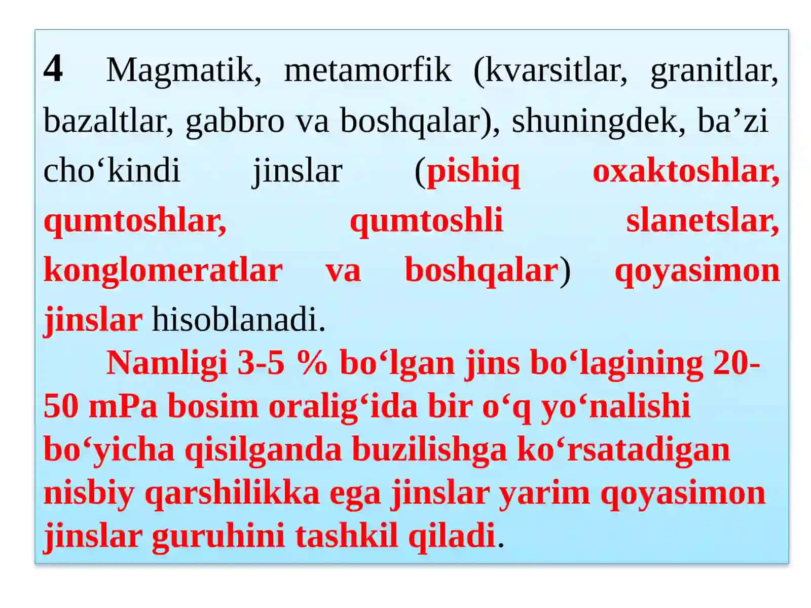 Kon jinslarini qazishgatayyorlashusullari 4