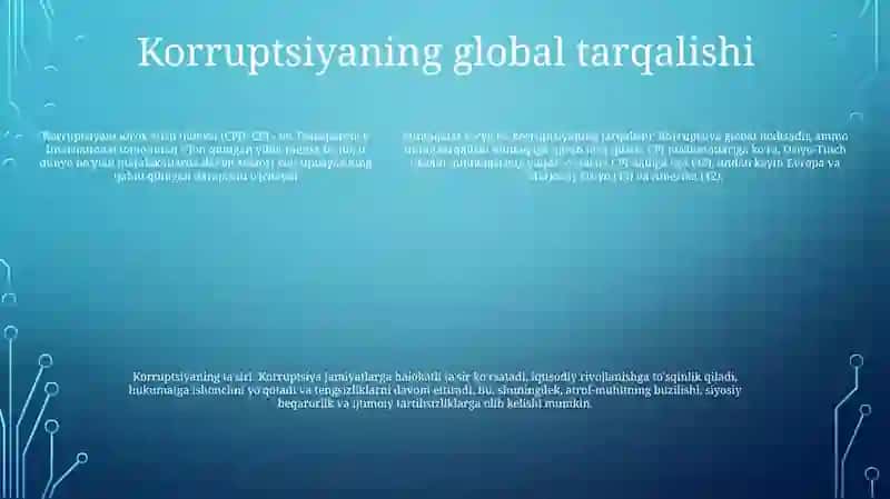 Xalqaro Miqyosda Korrupsiyaga Bo’Lgan Munosabat.(Davlatlar Misolida) 4