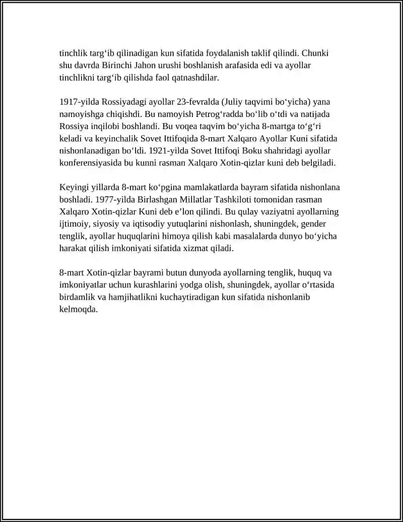 8-MART XOTIN QIZLAR BAYRAMI 4
