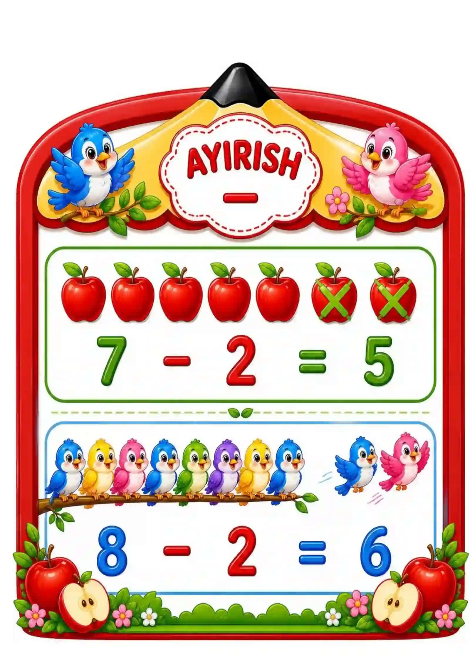 matematika fanidan ko`rgazma. 1-sinflar uchun 4