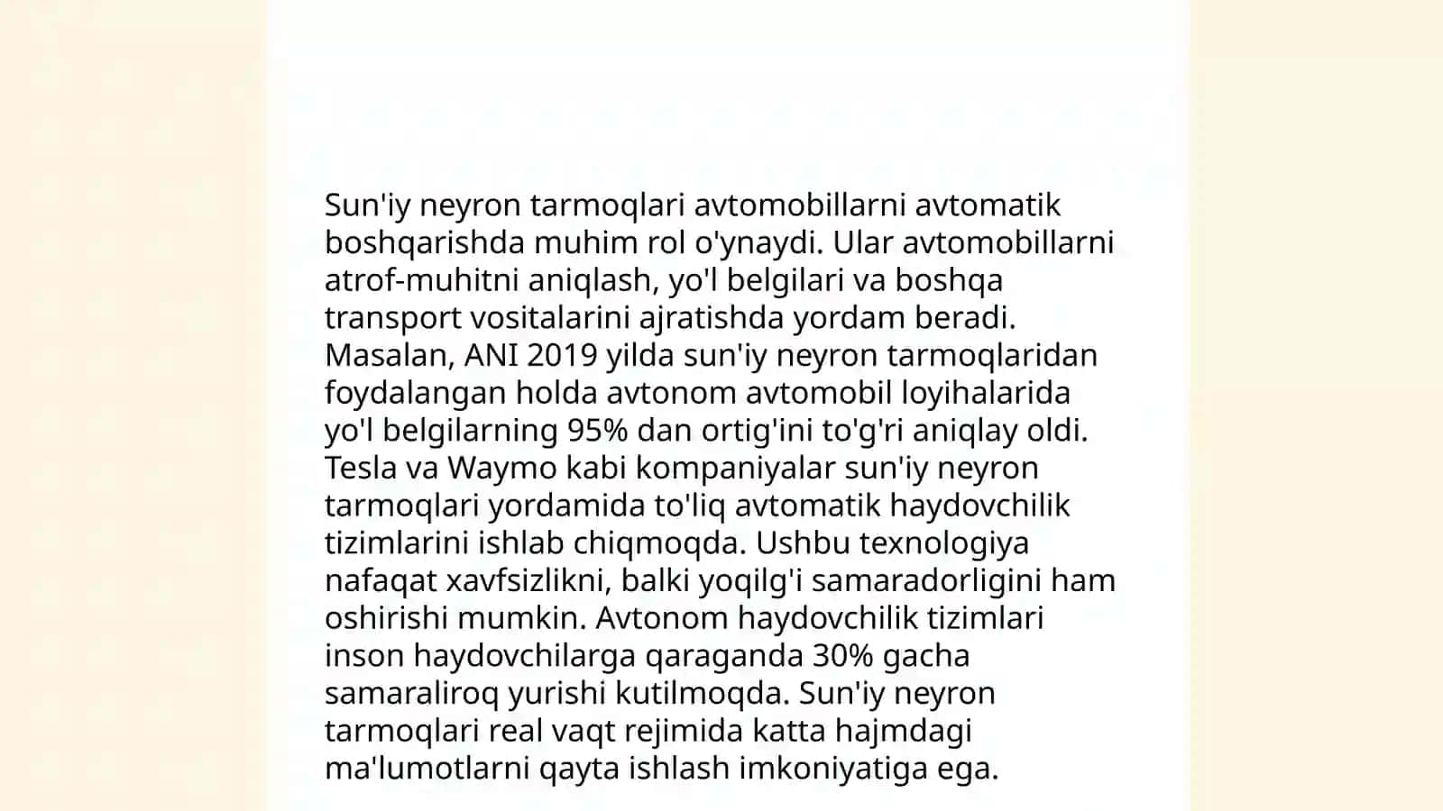 Sun'iy neyron to'rlaridan foydalanish imkoniyatlari 4