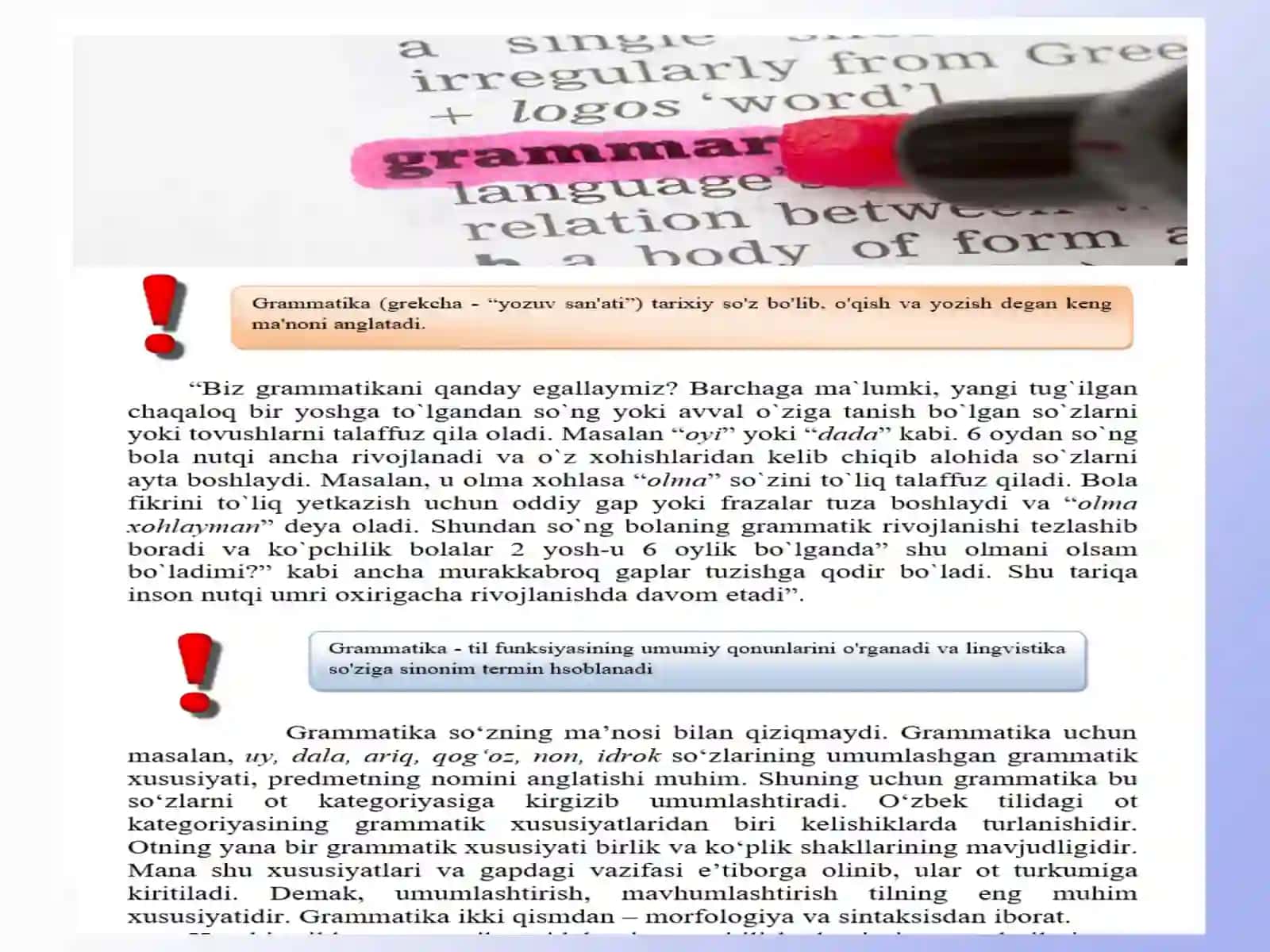 GRAMMATIKA. MORFOLOGIYA VA SINTAKSIS 4