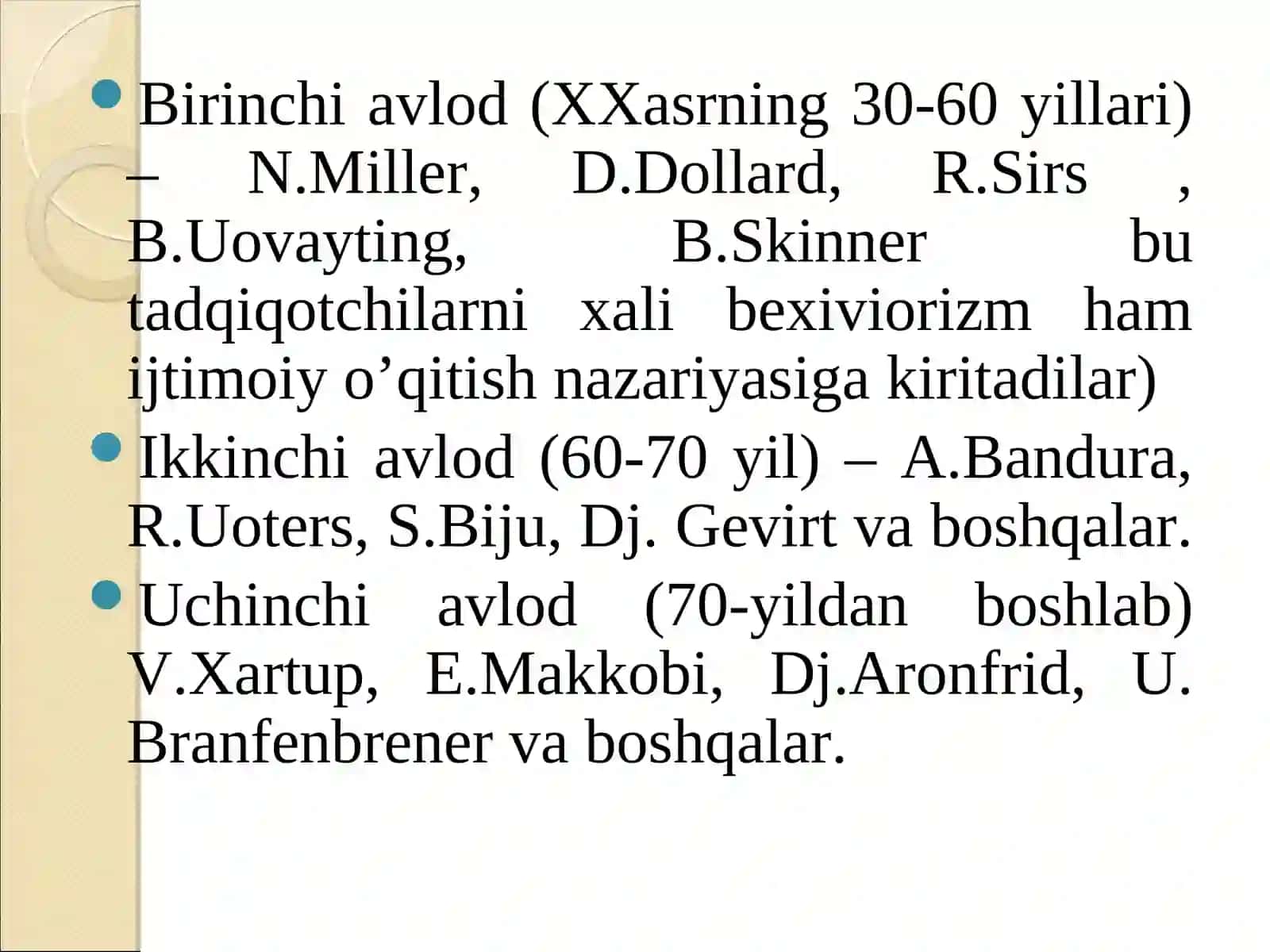 Albert Banduraning ijtimoiy kognitiv shaxs nazariyasi 4