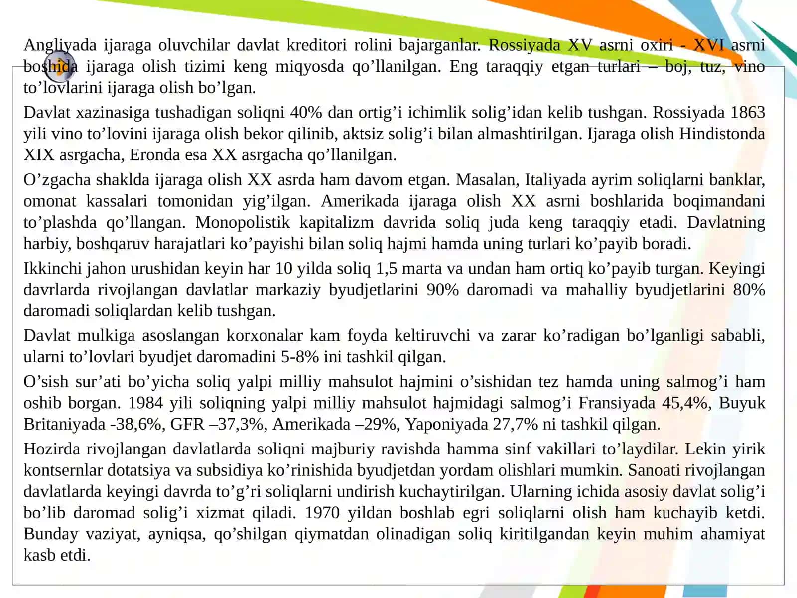 YEVROPА MАMLАKАTLАRININGSOLIQTIZIMI 4