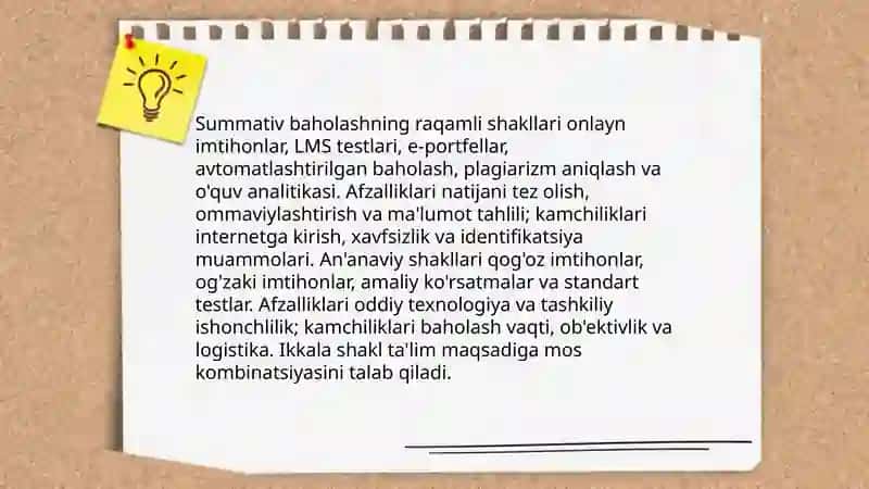 Ta'lim oluvchilarning bilim koʻnikma va malakalarini tashhis qilishning zamonaviy usullari 4