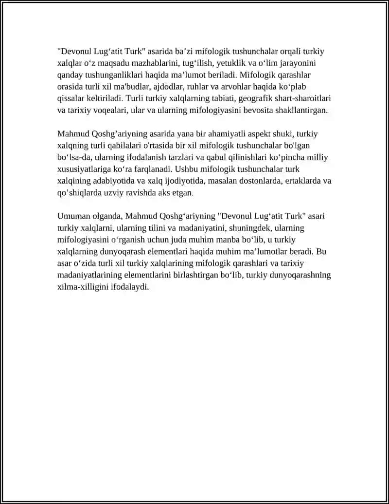 MAHMUD QOSHGʻARIYNING "DEVONUL LOGʻOTIT TURK" ASARIDA MIFOLOGIK DUNYOQARASH UNSURLARI 4