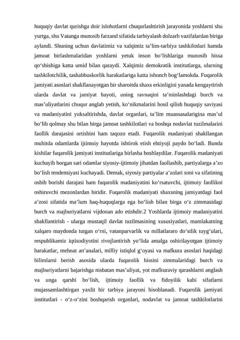YANGI O‘ZBEKISTON YOSHLARNI IJTIMOIY FAOLLIGINI OSHIRISHNING O‘ZIGA XOS XUSUSIYATLARI 4