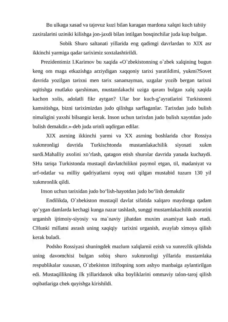 O'zbekistonning Yangi Tarixining O'rganilishi 4