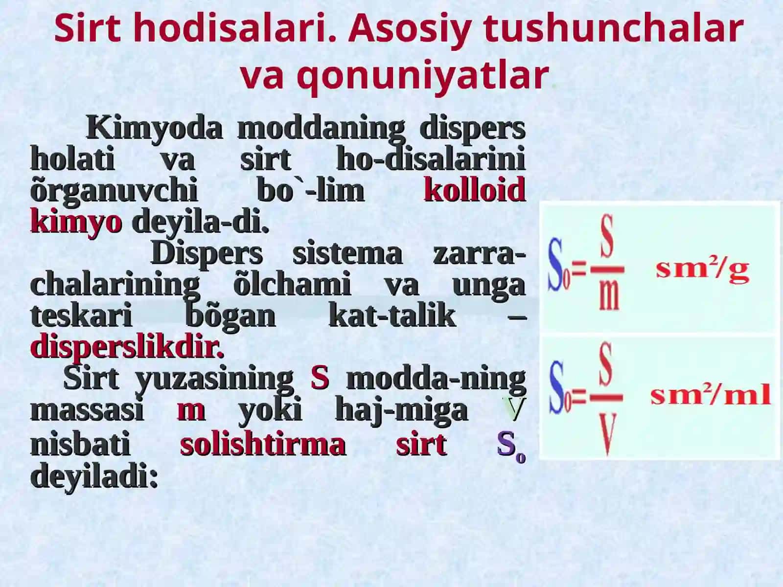 Sirt hodisalarining fizik-kimyosi 4