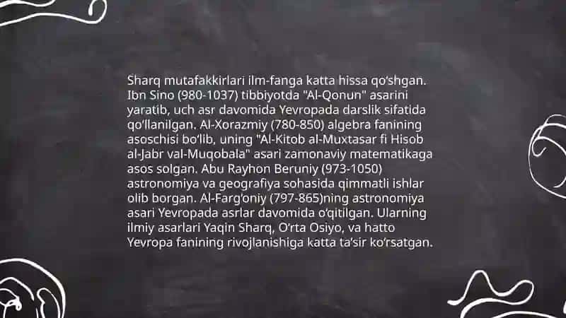 Ilk õrta asr Sharq falsafasi va uyğonish davri 4