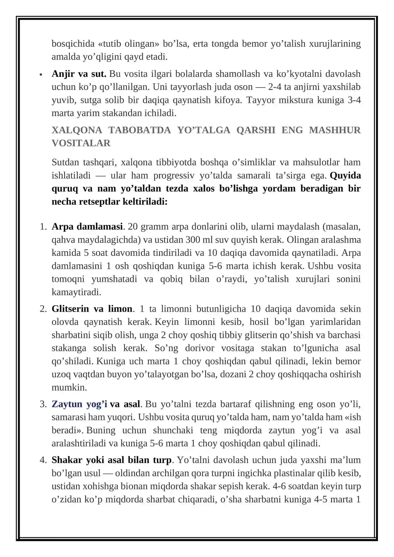 Yo'talni Uy Sharoitida Davolash - Qurug Va Nam Yo'talga Qarshi Xalq Tabobati Vositalari 4