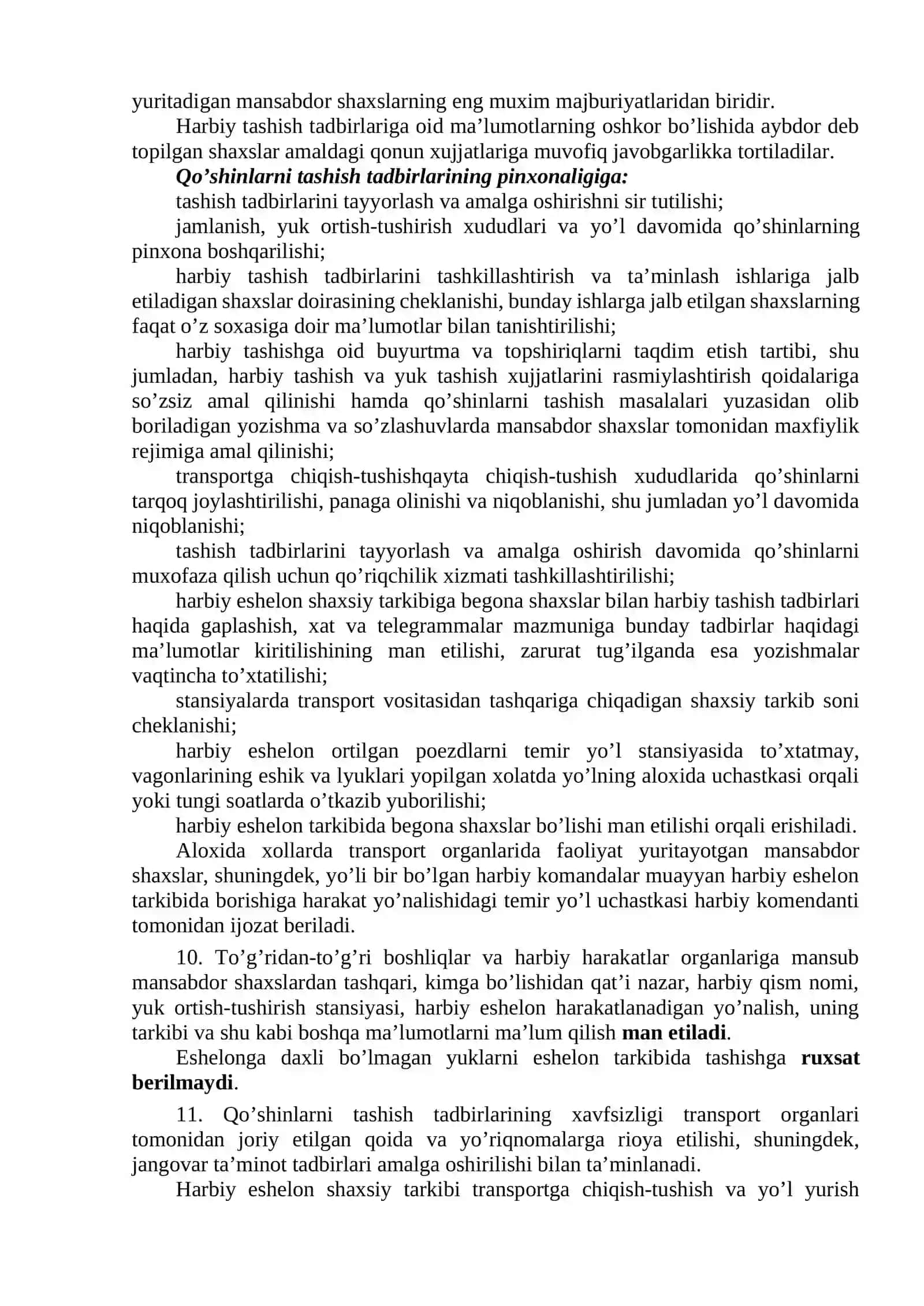 Qo’shinlаrni tаshish tаdbirlаri 4