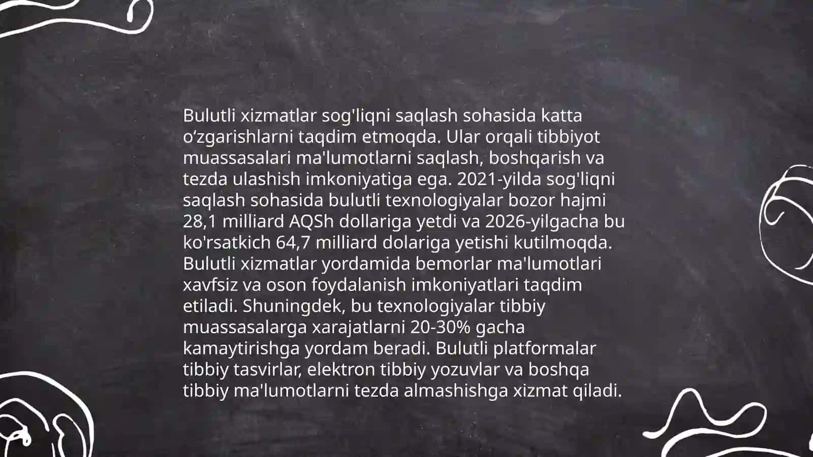 Har xil faoliyat sohalarida bulutli texnologiyalardan foydalanish imkoniyatlari 4