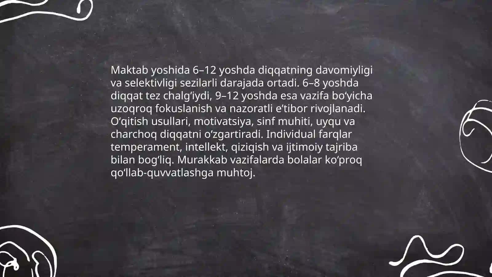 Diqqatning yosh va individual farqlari 4-gruppa 4